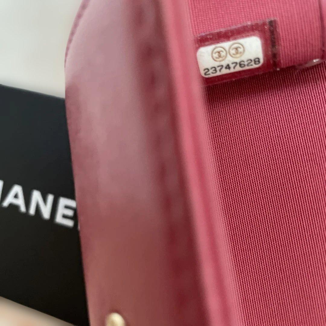 CHANEL キルティング レザーキーケース ピンク