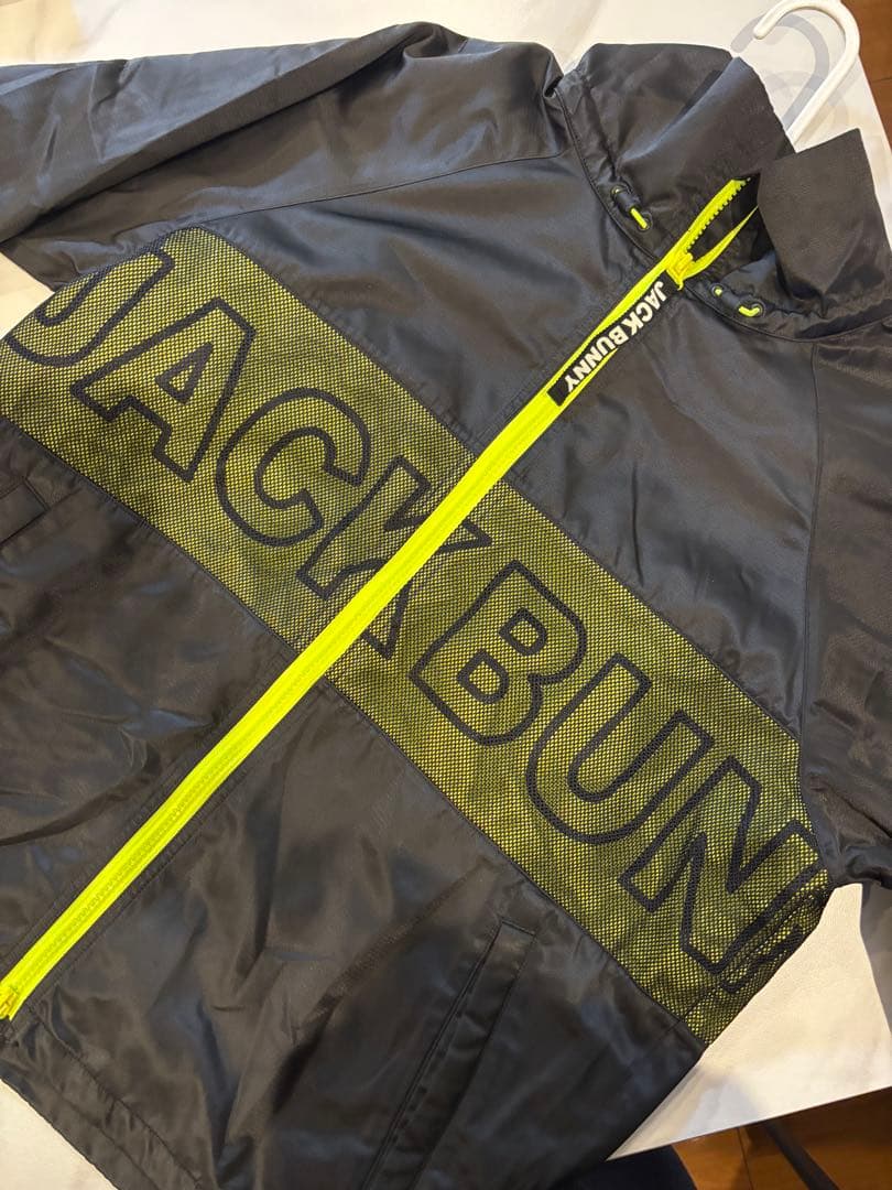 JACKBUNNY メッシュロゴジャケット グレー/イエロー