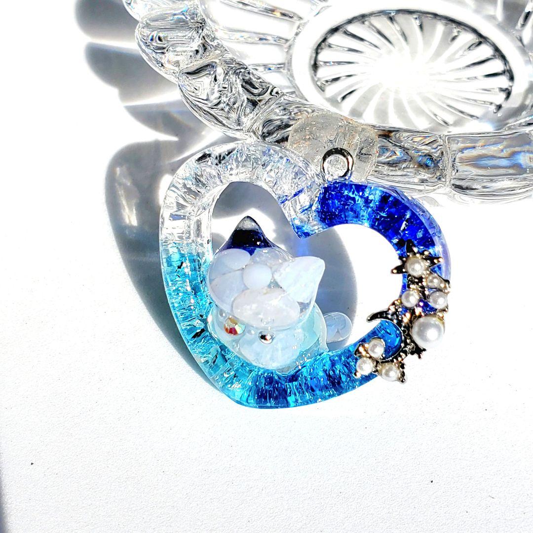 はくとん　　佐竹ガラスの星空ネックレス　レジンネックレス　ハンドメイド