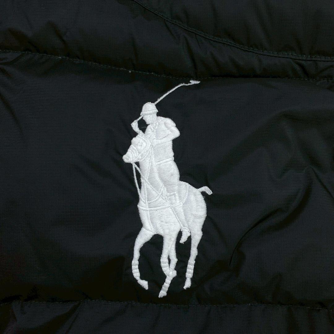 ポロラルフローレン ダウンベスト ビッグポニー 星条旗 ブラック XL　D919