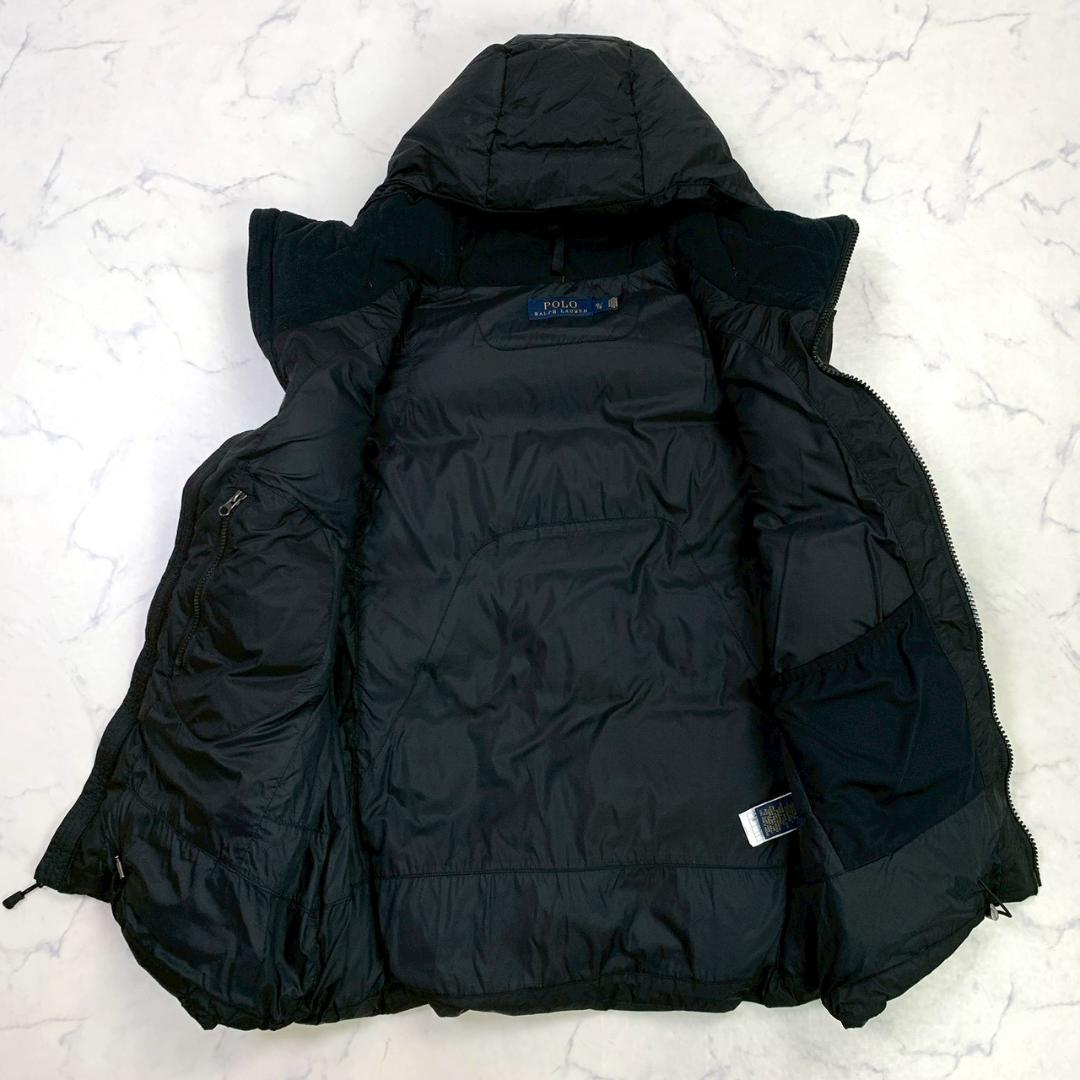 ポロラルフローレン ダウンベスト ビッグポニー 星条旗 ブラック XL　D919