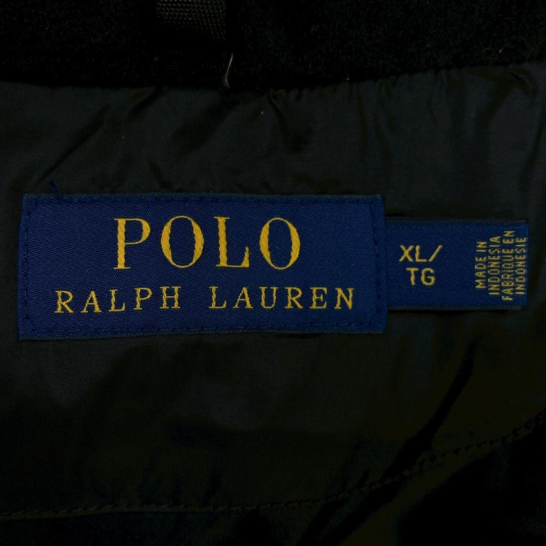 ポロラルフローレン ダウンベスト ビッグポニー 星条旗 ブラック XL　D919