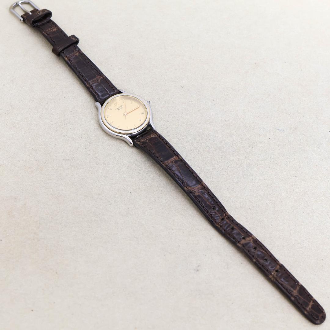 稼働 SEIKO CREDOR 腕時計 18金ベゼル 女性 クラシカル 2402