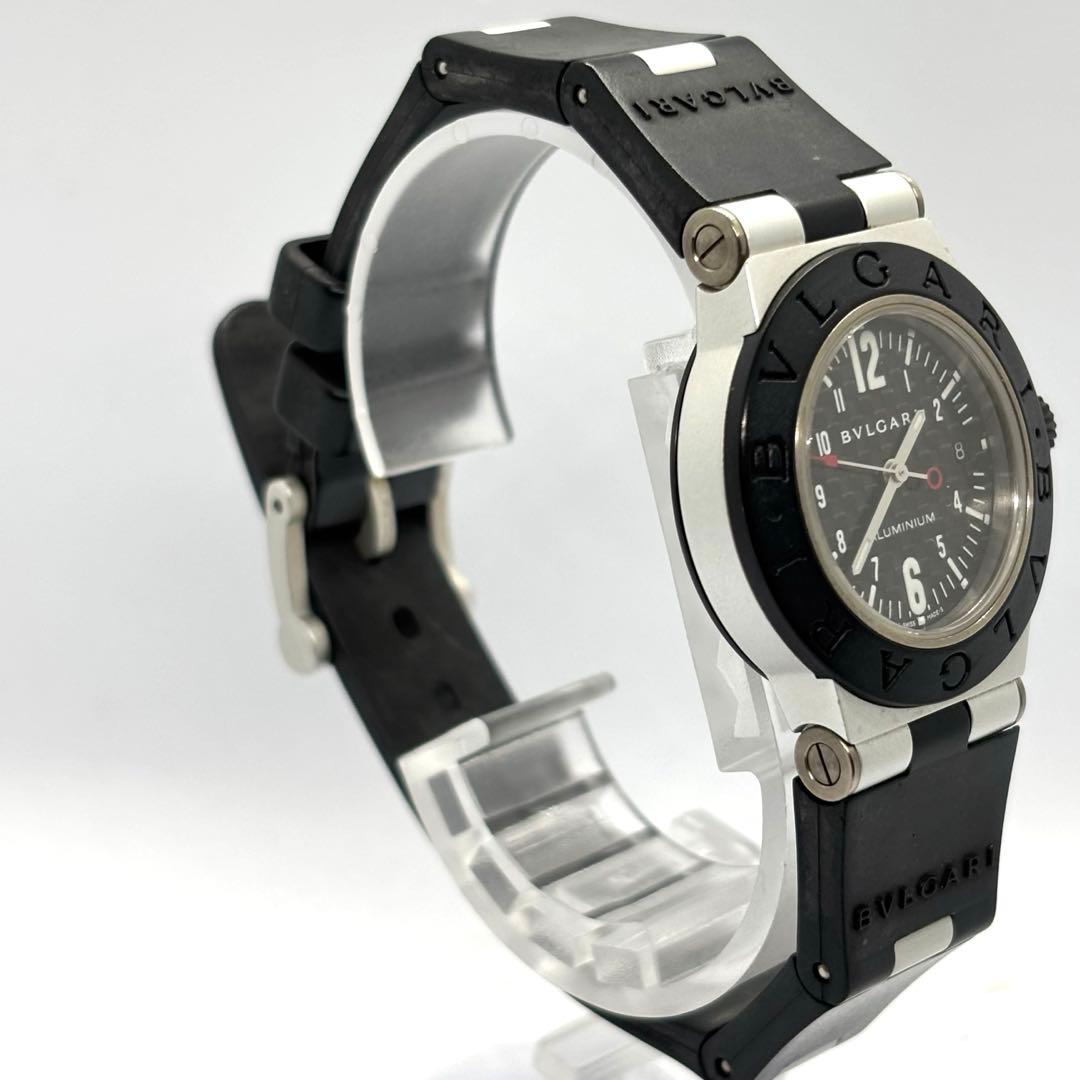 【美品/稼動】ブルガリ AL29TA アルミニウム デイト クォーツ レディース