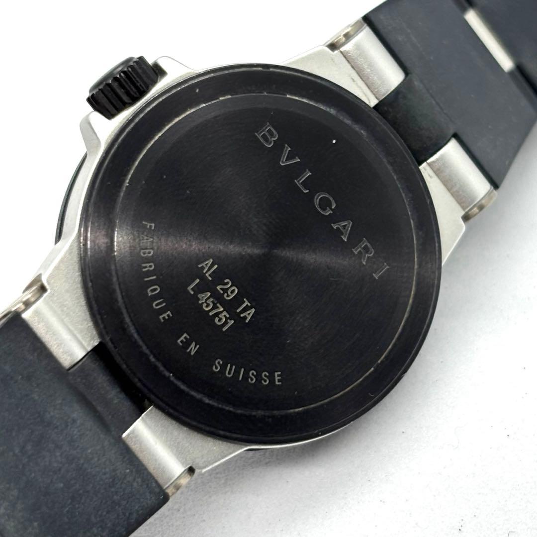 【美品/稼動】ブルガリ AL29TA アルミニウム デイト クォーツ レディース