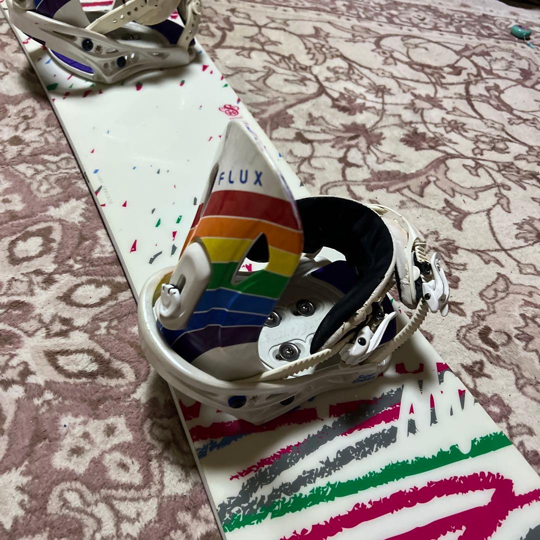 レディース 子供 146cm FLUXバイン付 スノーボード2点セット