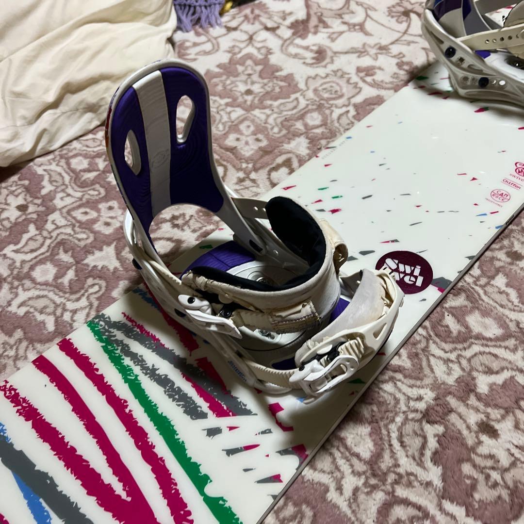 レディース 子供 146cm FLUXバイン付 スノーボード2点セット