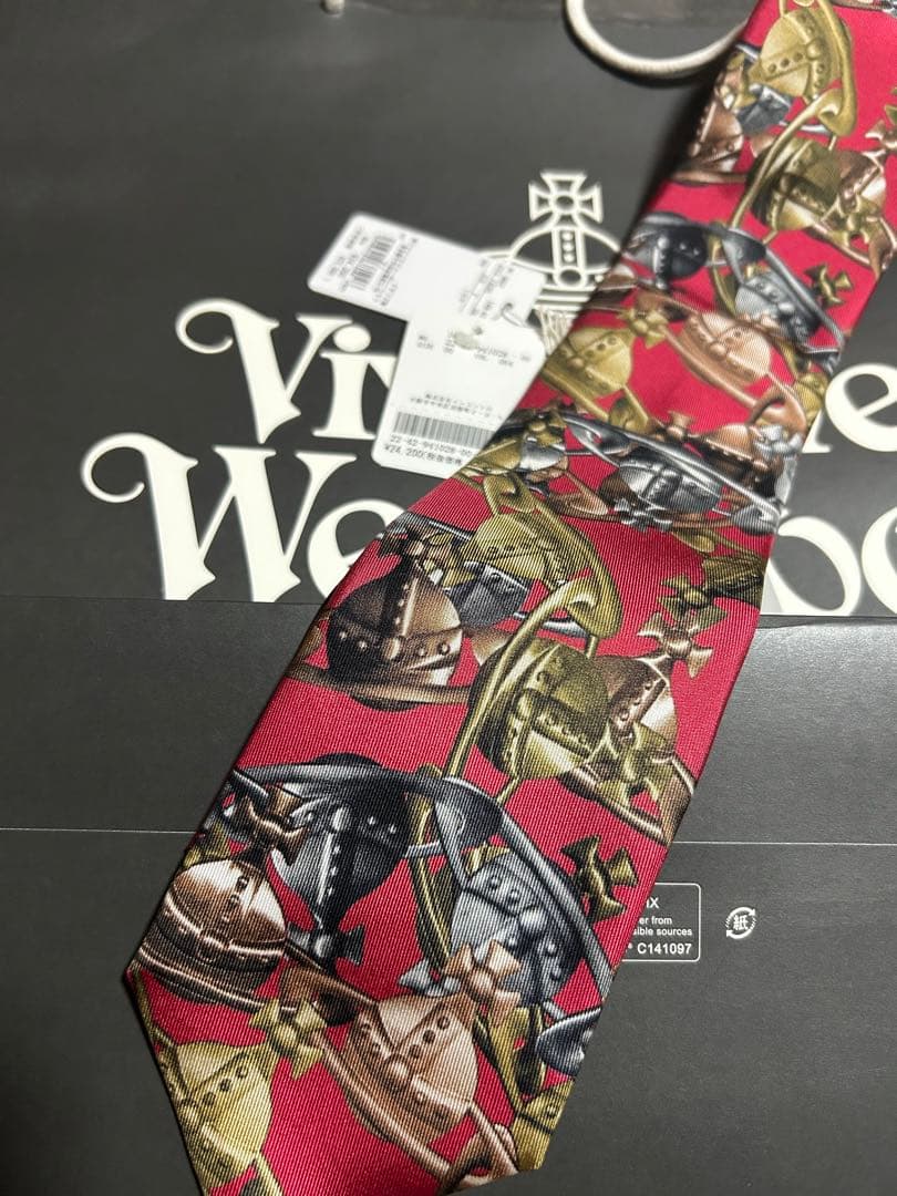 Vivienne Westwood 総オーブ柄 ネクタイ・新品未使用・タグ付