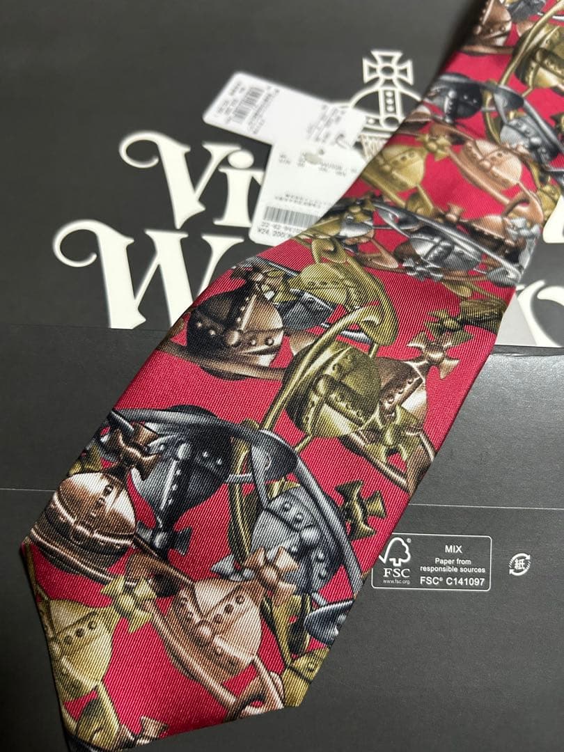 Vivienne Westwood 総オーブ柄 ネクタイ・新品未使用・タグ付