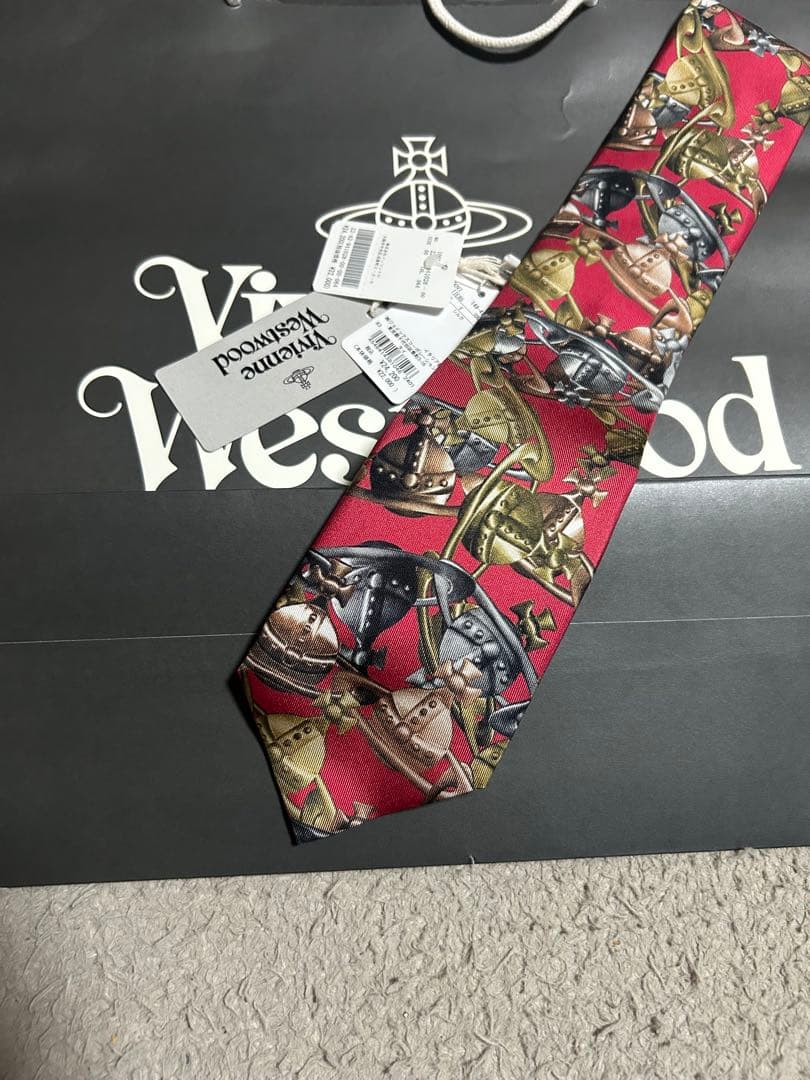 Vivienne Westwood 総オーブ柄 ネクタイ・新品未使用・タグ付