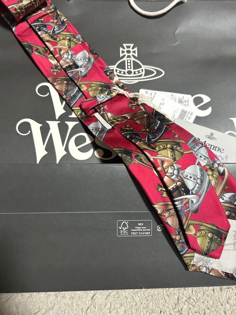 Vivienne Westwood 総オーブ柄 ネクタイ・新品未使用・タグ付