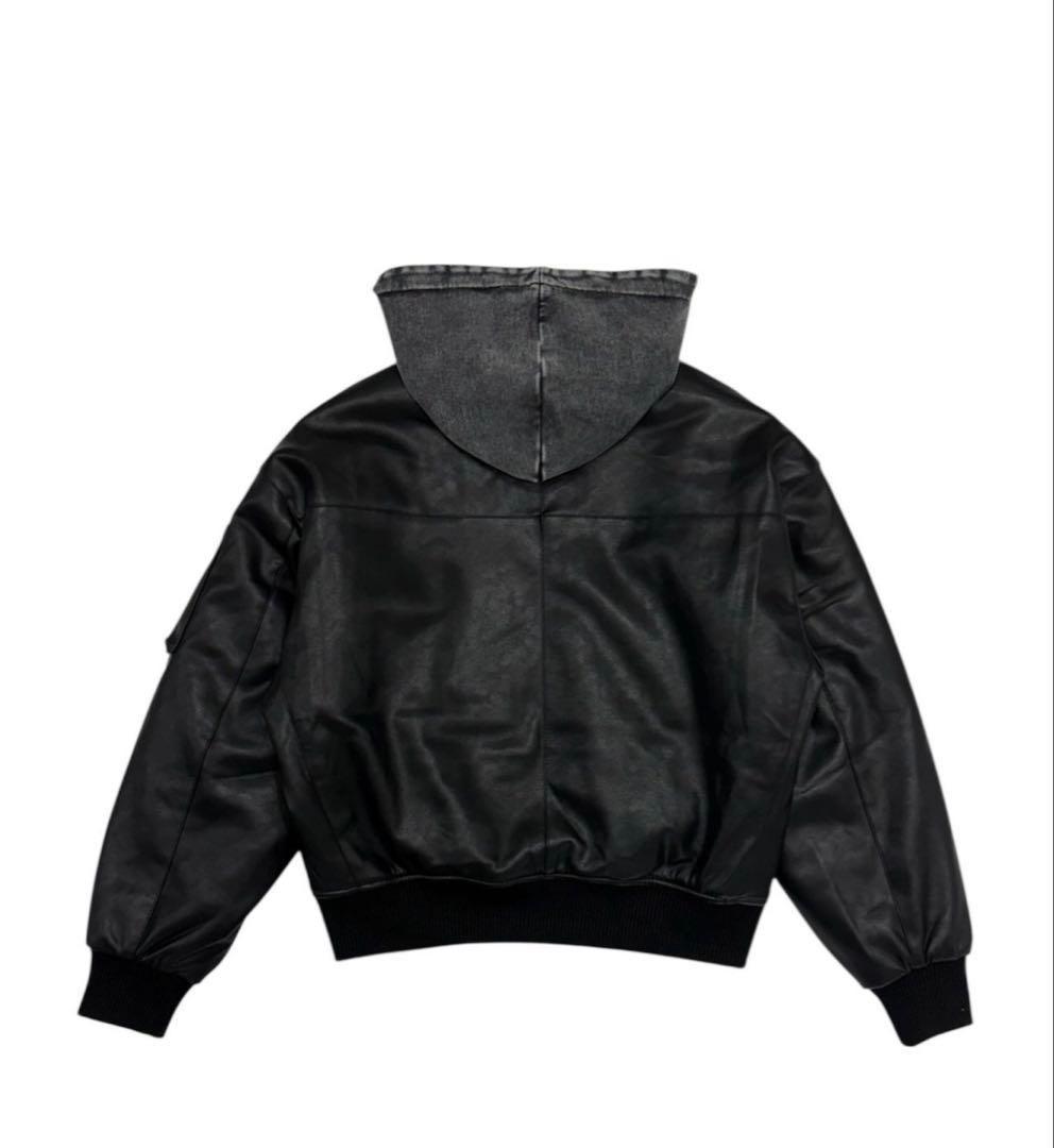 LAST NEST フード付きMA-1ジャケット ブラック