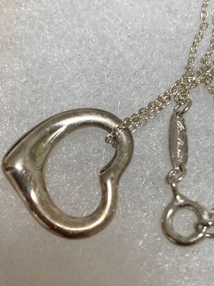 ティファニー　オープンハートネックレス　シルバー