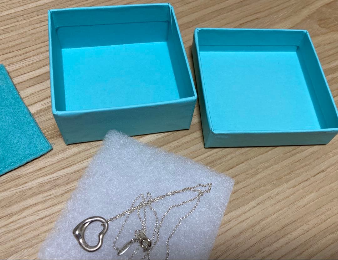 ティファニー　オープンハートネックレス　シルバー