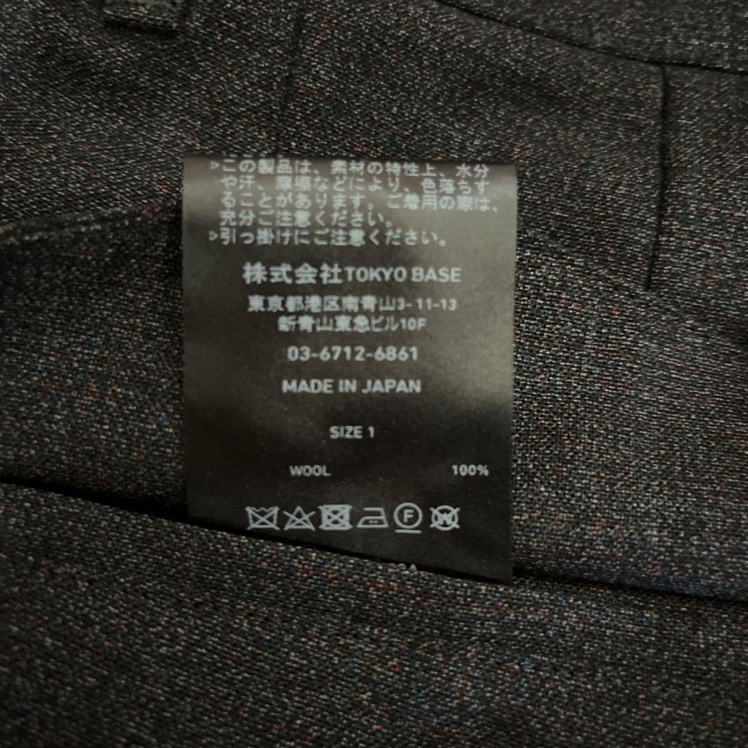 UNITED TOKYO ウールワイドテーパードパンツ　チャコール　金タグ　希少