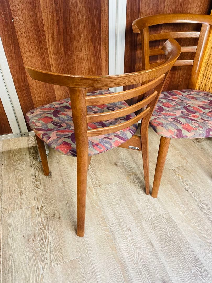 日進木工　木製フレーム マルチカラー ダイニングチェア 2脚セット