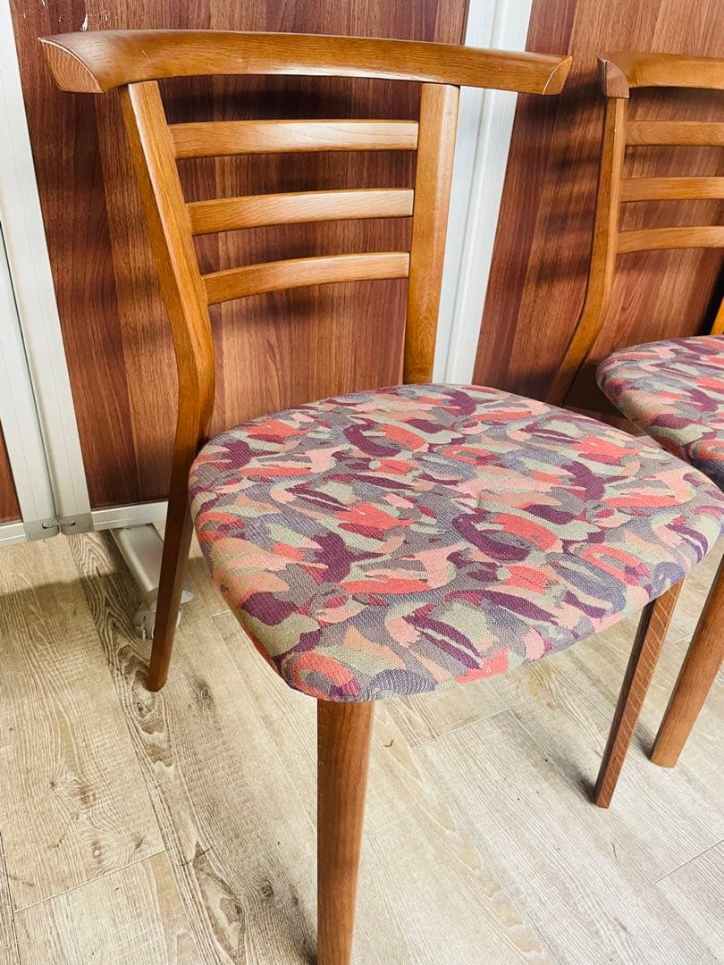 日進木工　木製フレーム マルチカラー ダイニングチェア 2脚セット