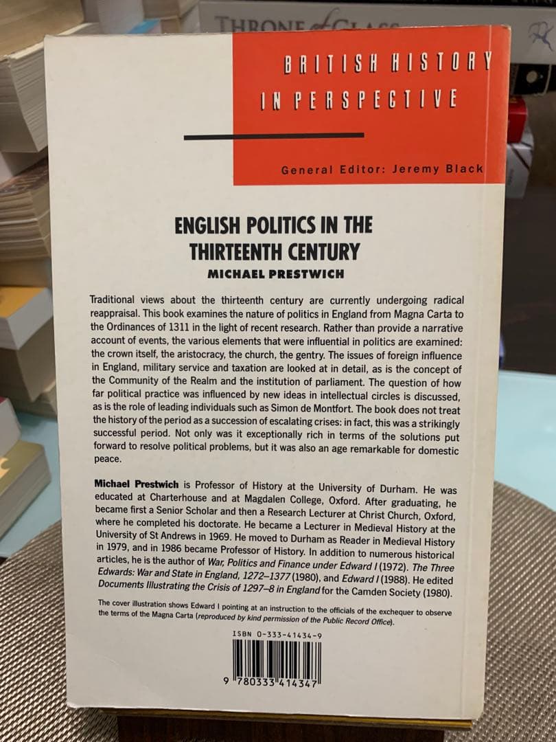 洋書 English Politics in Thirteenth Century