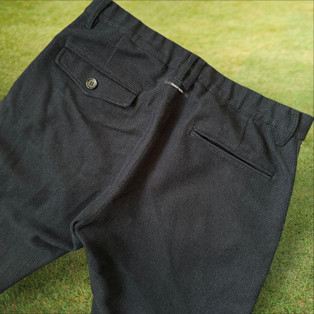 人気デザイン　パーリーゲイツ　パンツ　L〜XL相当 紺　黒　サイドライン　5