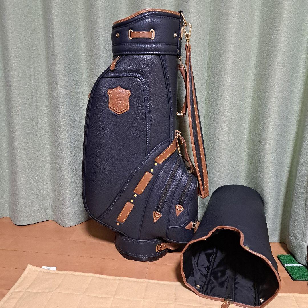 HONMA ゴルフバッグ。フード付き。美品！ 1部本革。