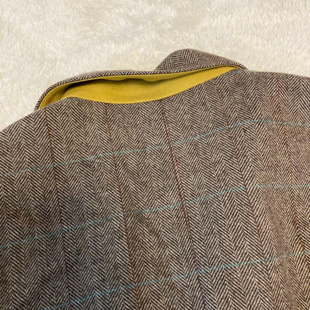 【Spick and Span】美品 ウールヘリンボンジャケット ブラウン 38