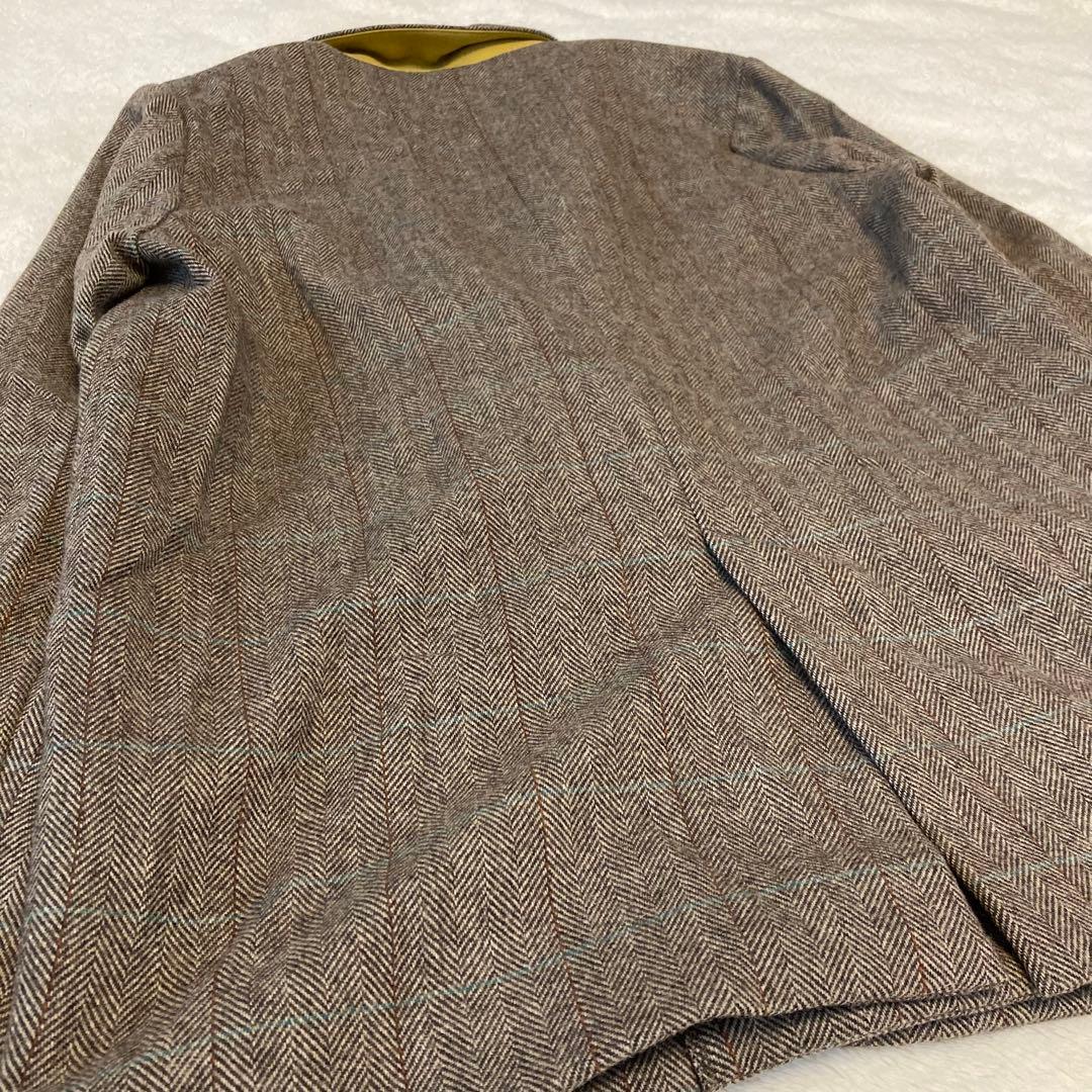 【Spick and Span】美品 ウールヘリンボンジャケット ブラウン 38