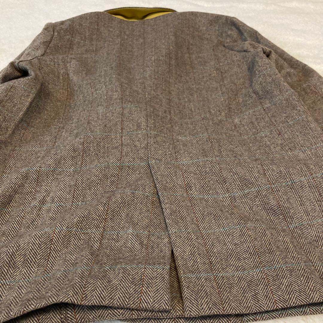【Spick and Span】美品 ウールヘリンボンジャケット ブラウン 38
