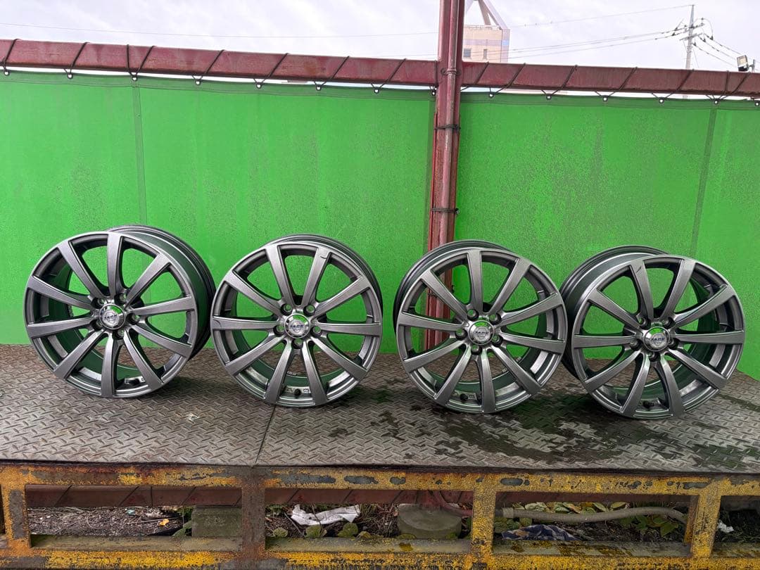 16インチ 6.5J ホイール 4本セット　ガンメタリック PCD100