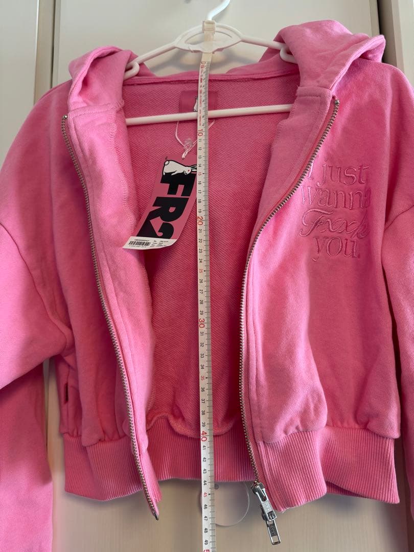 (新品未使用) FR2 ショートジップパーカー ピンク タッグ付 FRC3225