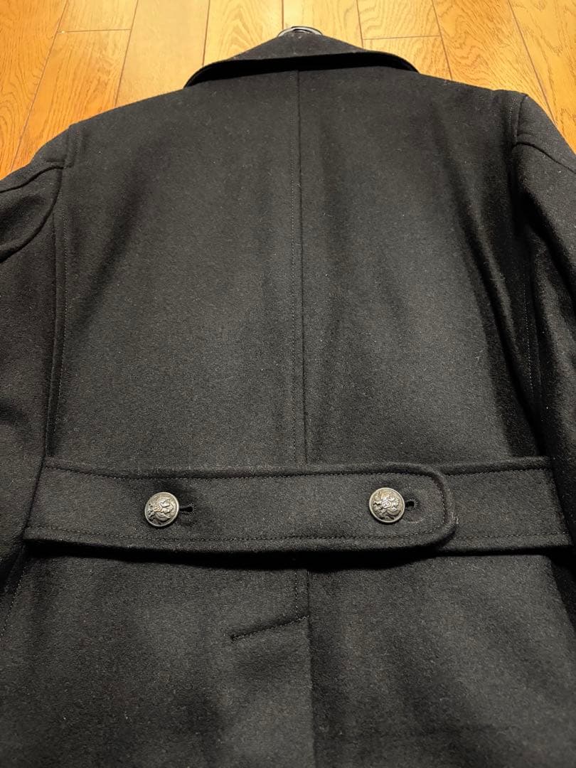 Paul Smith 黒 ダブルブレスト ピーコート ウール(カシミヤ入り)