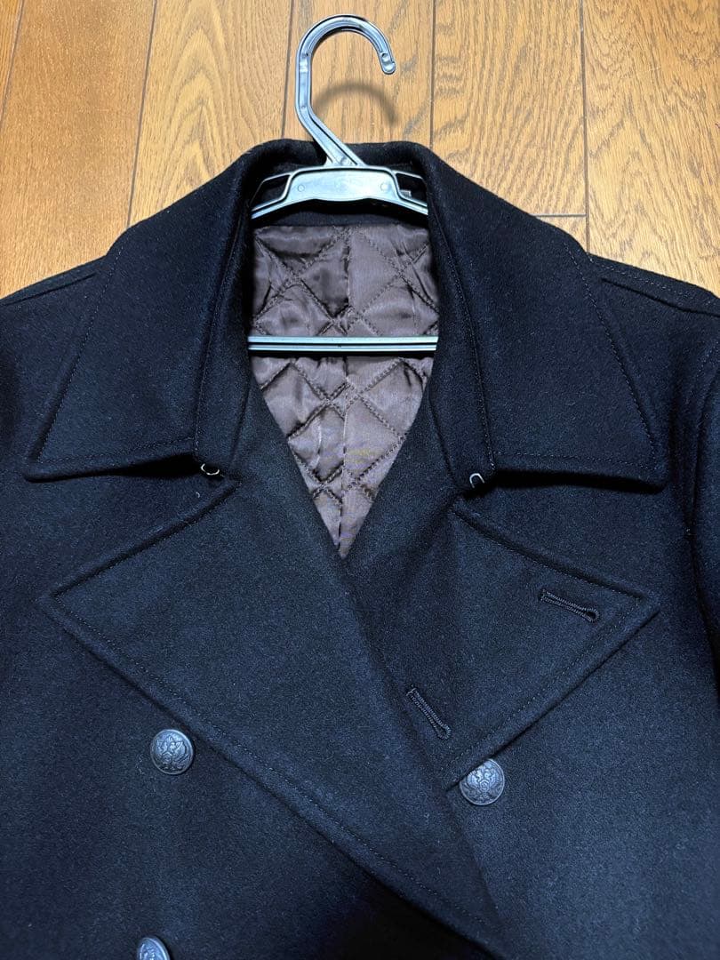 Paul Smith 黒 ダブルブレスト ピーコート ウール(カシミヤ入り)