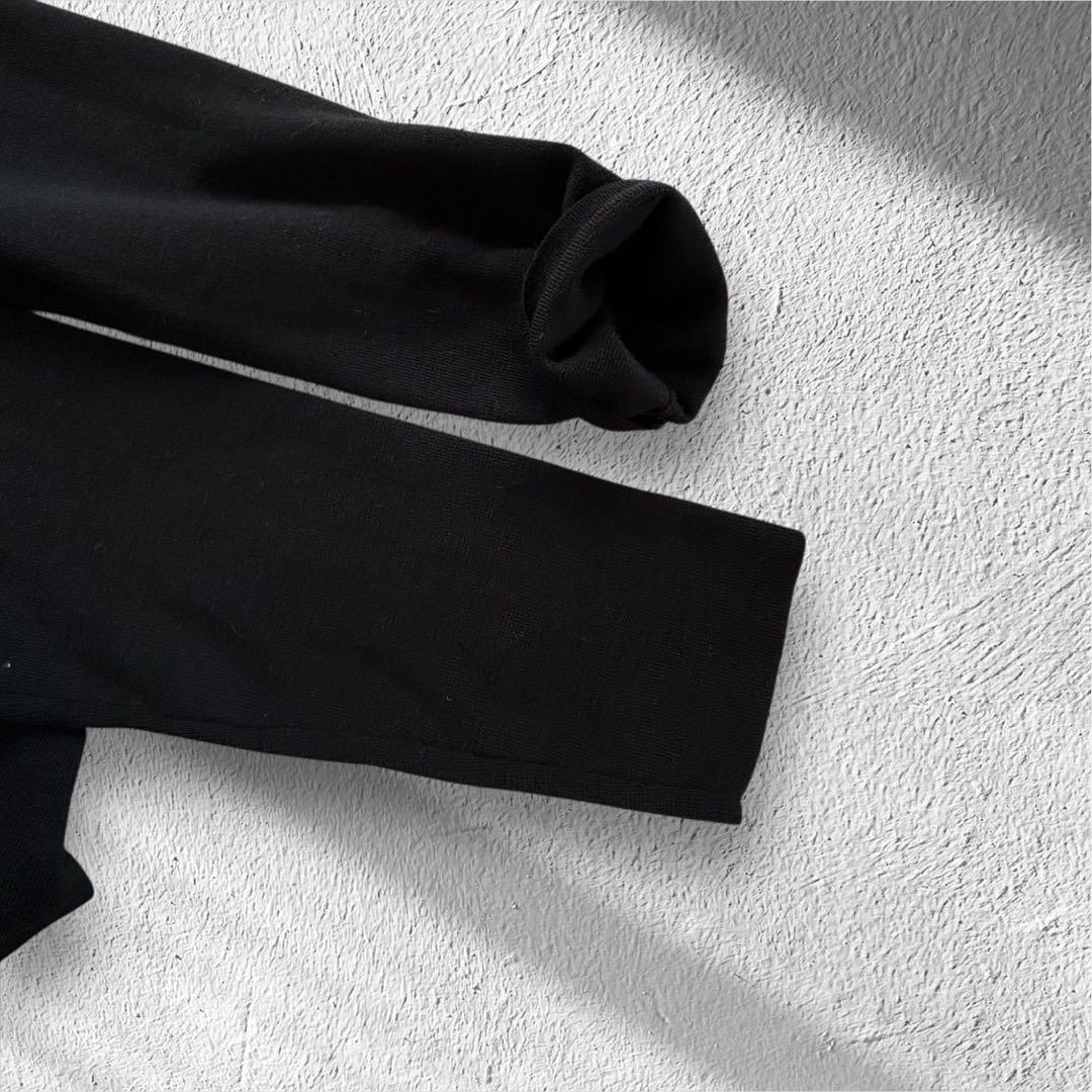 美品【MaxMara STUDIO】ウール100% ニットワンピース 黒 L