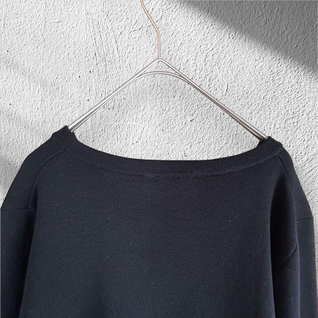 美品【MaxMara STUDIO】ウール100% ニットワンピース 黒 L