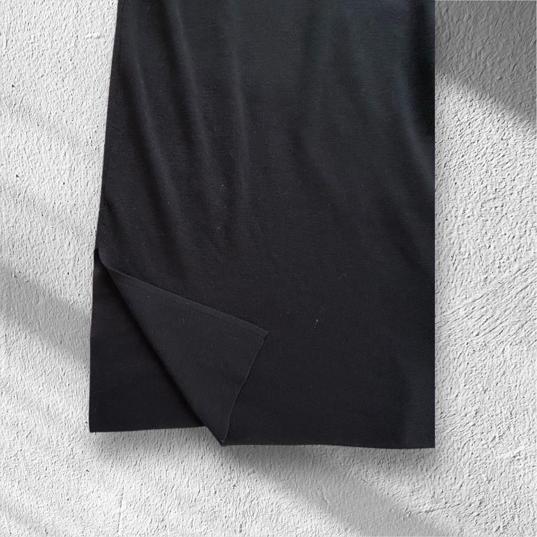 美品【MaxMara STUDIO】ウール100% ニットワンピース 黒 L