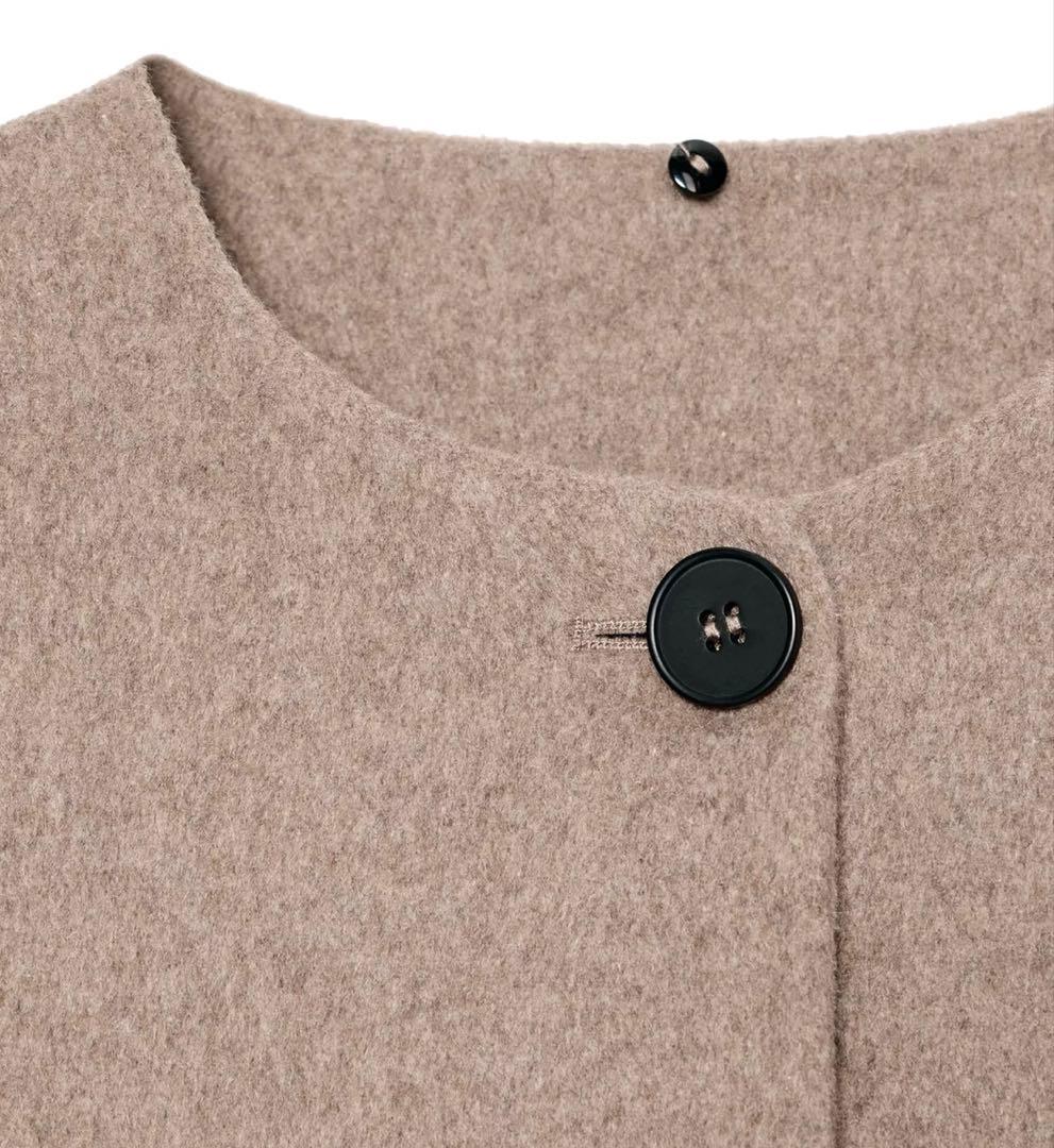 【ZARA】ザラ XS ウールショートスカーフコート ミンク ベージュ