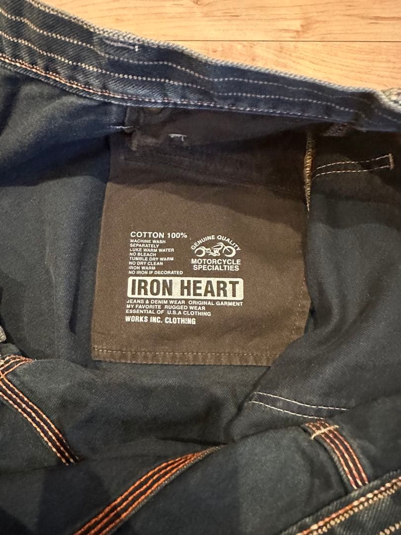 IRON HEART ウォバッシュ ペインター インディゴ ｗ36