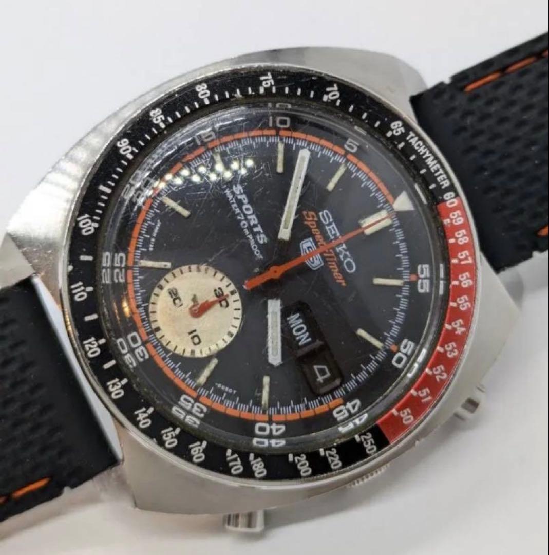 稼働 セイコー5スポーツ スピードタイマー 6139-6031 AT デイデイト