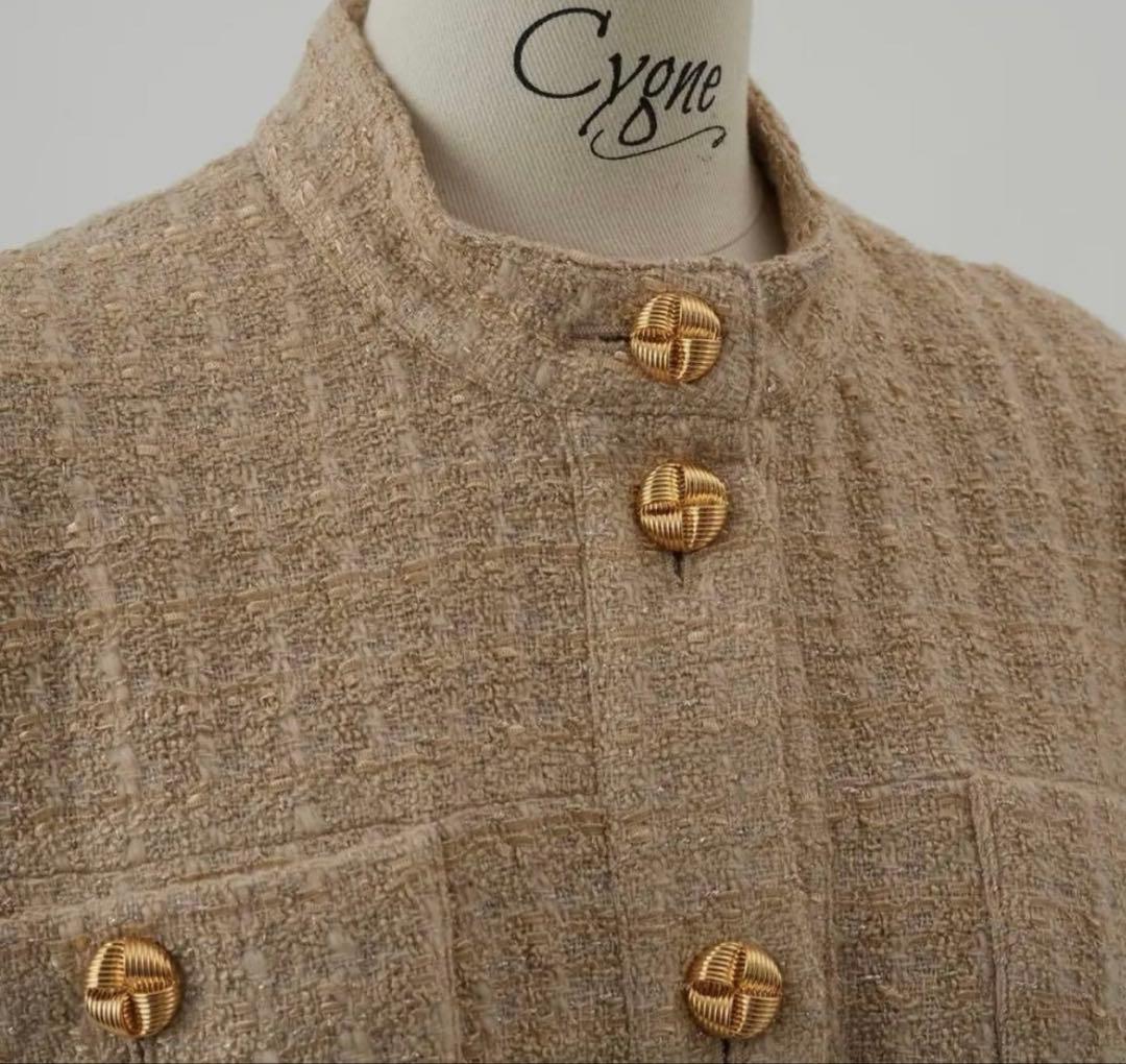 新品☆cygne ツイードジレ Abel キャメル