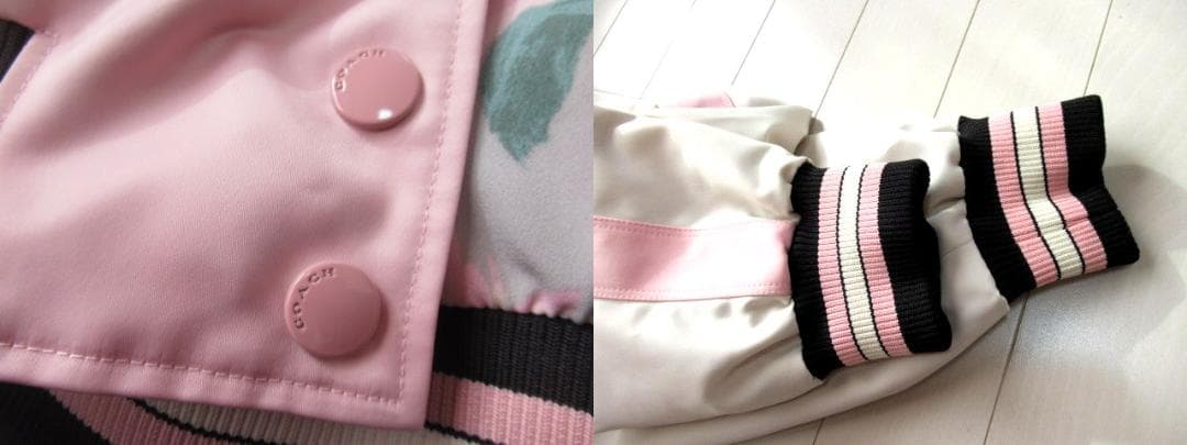 COACHコーチ 本物 サテン素材 リバーシブル スカジャンM~L