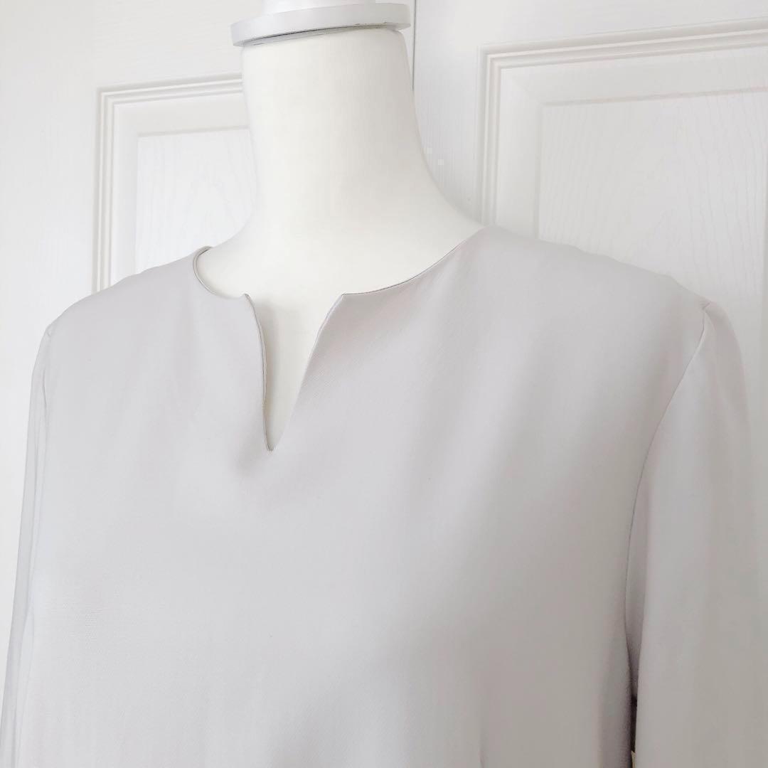 売約済　23区　46サイズ　ストレッチ　ワンピース　フォーマル　アイボリー