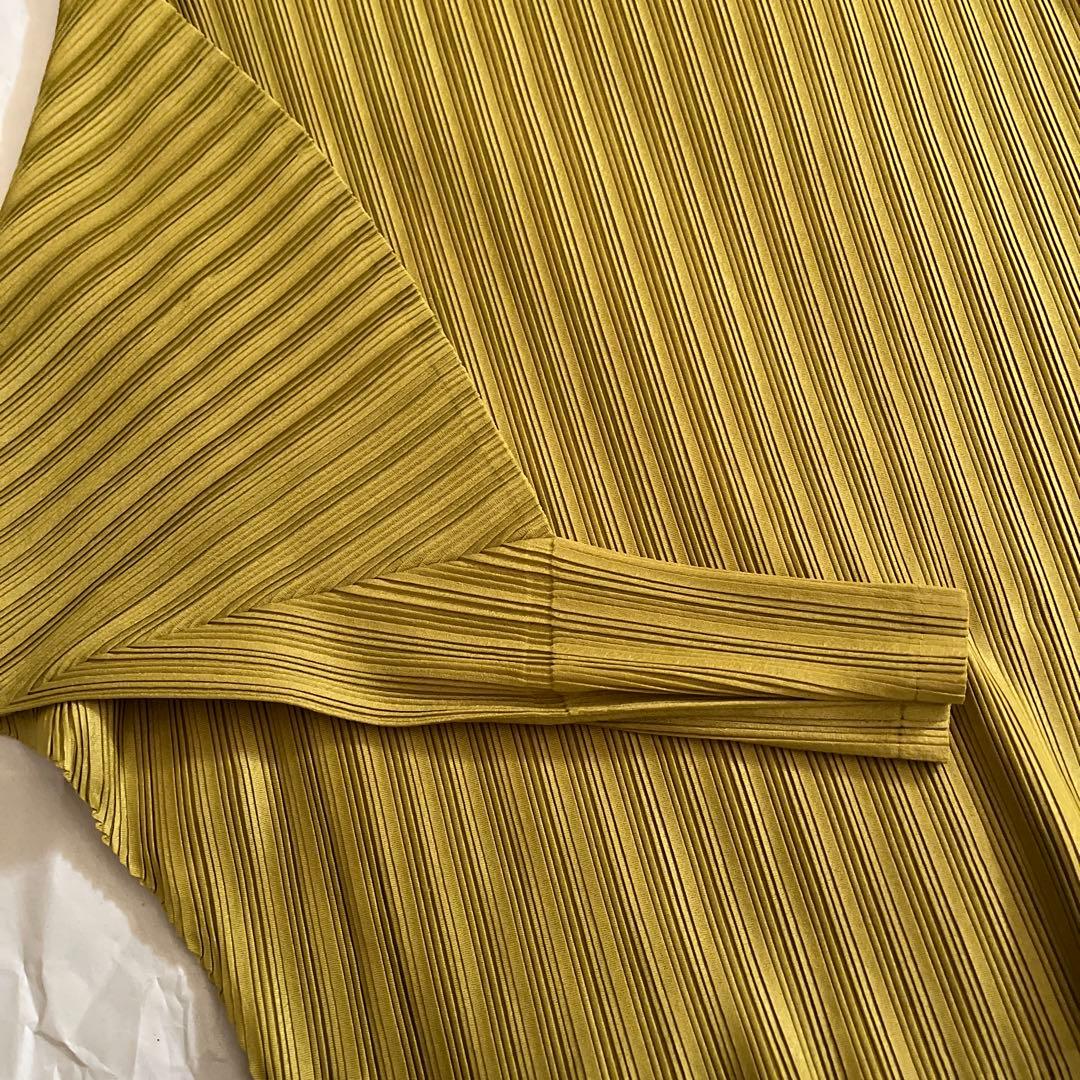 PLEATS PLEASE ストライプ ハイネック トップス