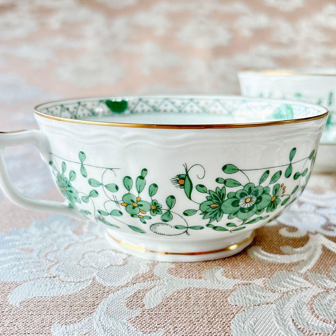 レア美品❤️レイノー❤️リモージュ❤️インドの華❤️スープカップ❤️ダブルハンドル❤️6客