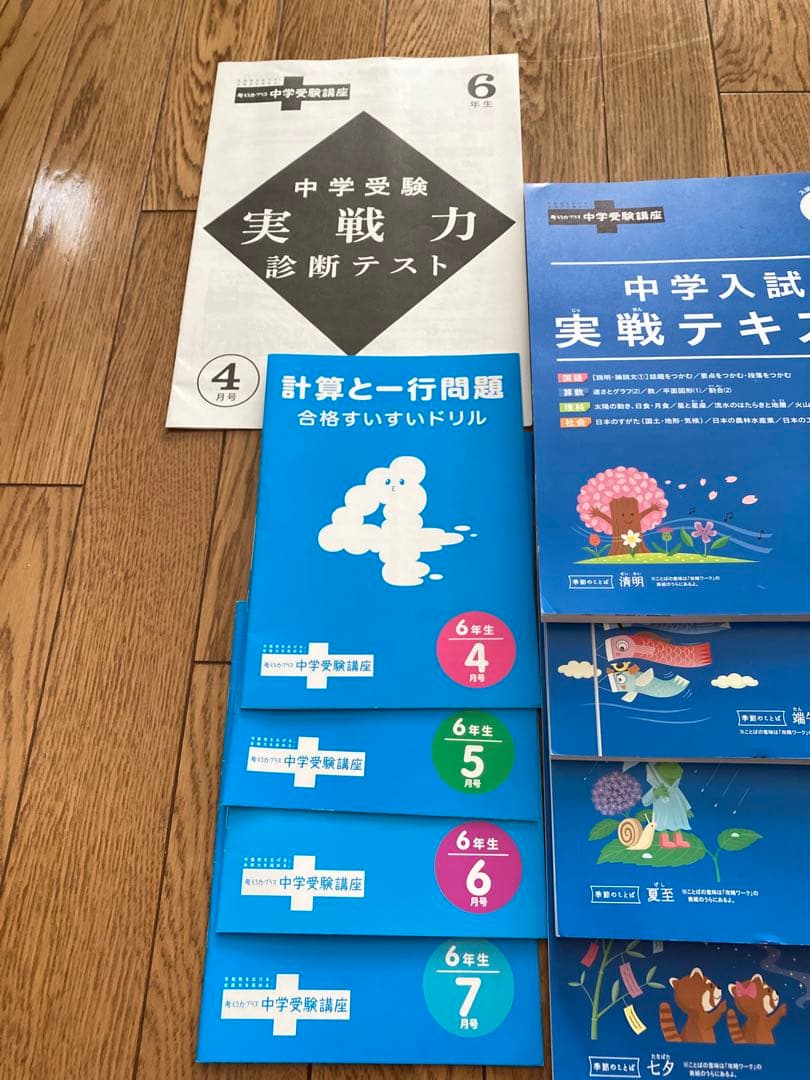 進研ゼミ 中学受験講座 ６年 4月～7月号　未記入　考える力・プラス
