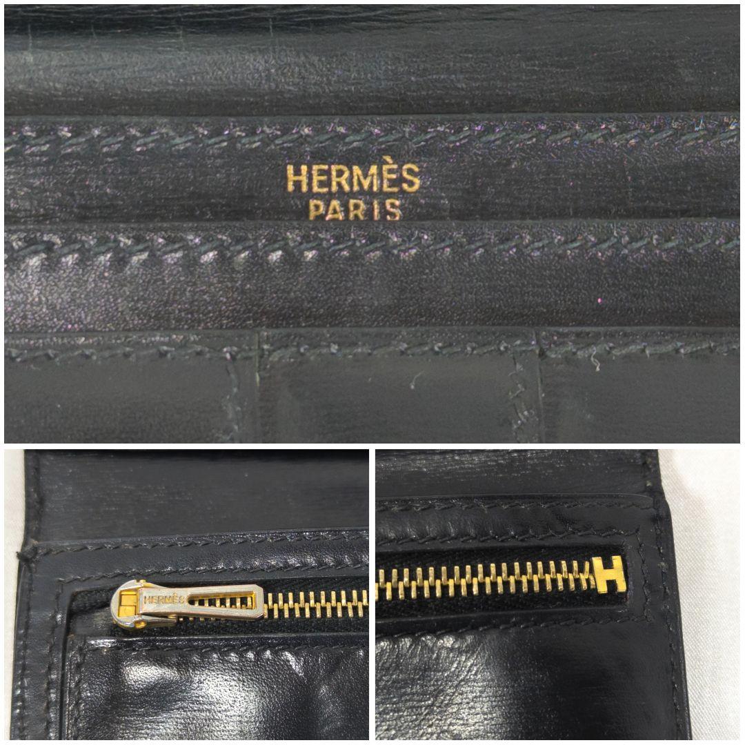 【美品】 エルメス べアン ボックスカーフ ゴールド金具 箱 保存袋付