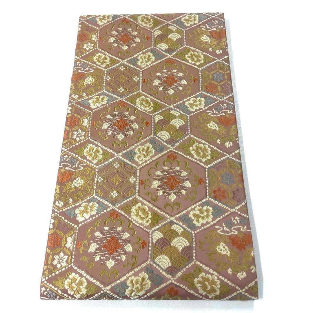 帯5808 ●高級 正絹 六通 袋帯