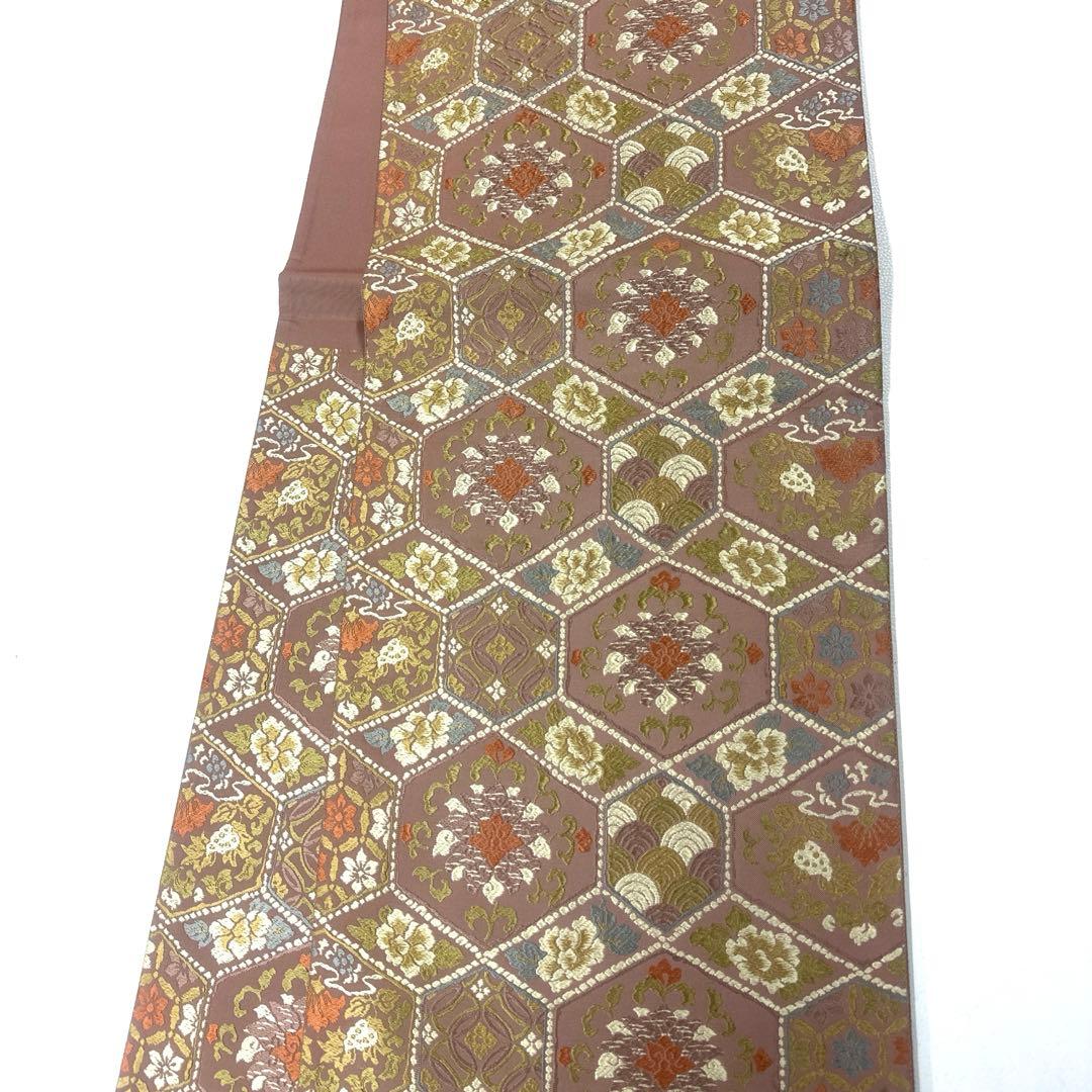 帯5808 ●高級 正絹 六通 袋帯