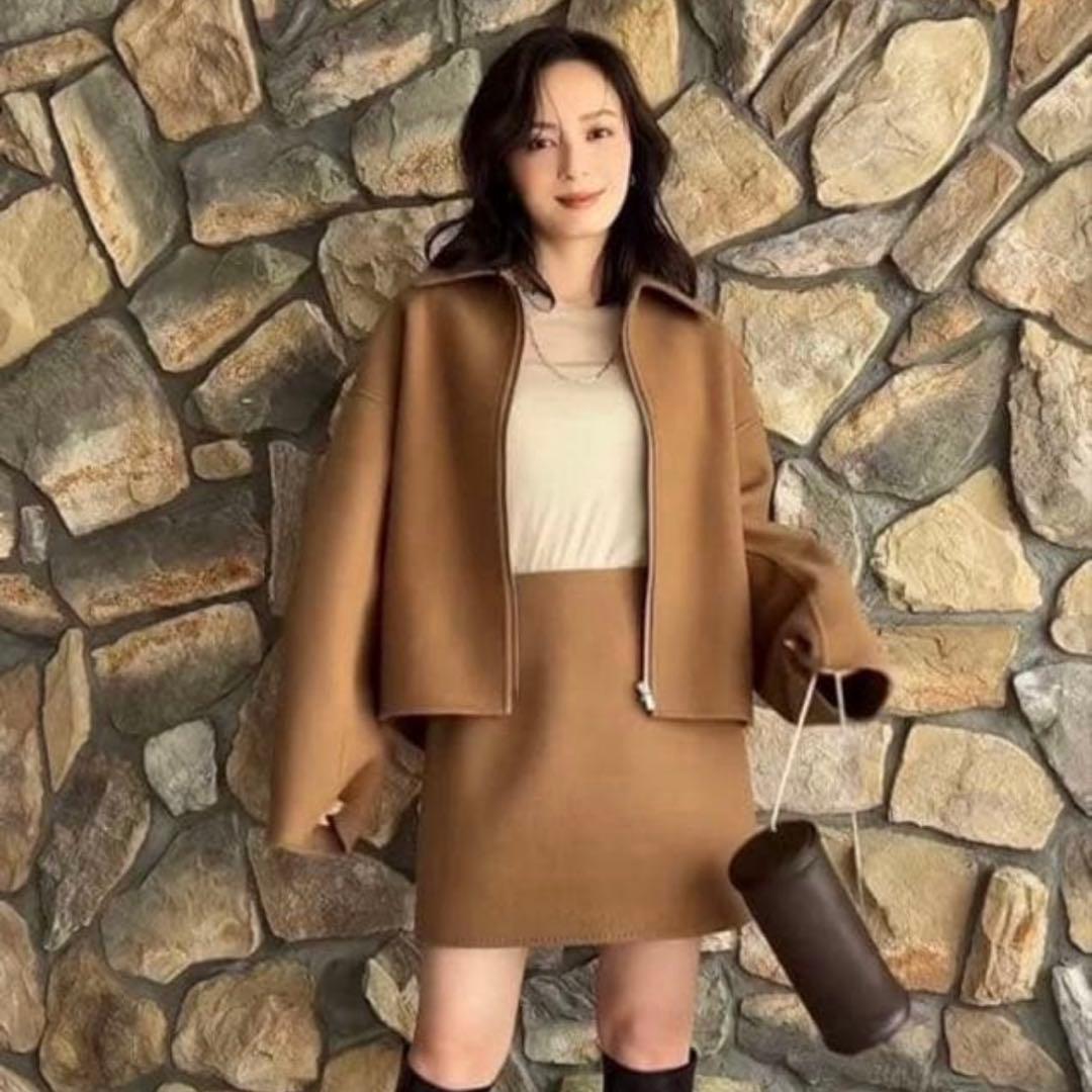 【新品】完売品　anuans　アニュアンス　ウール　ミニスカート