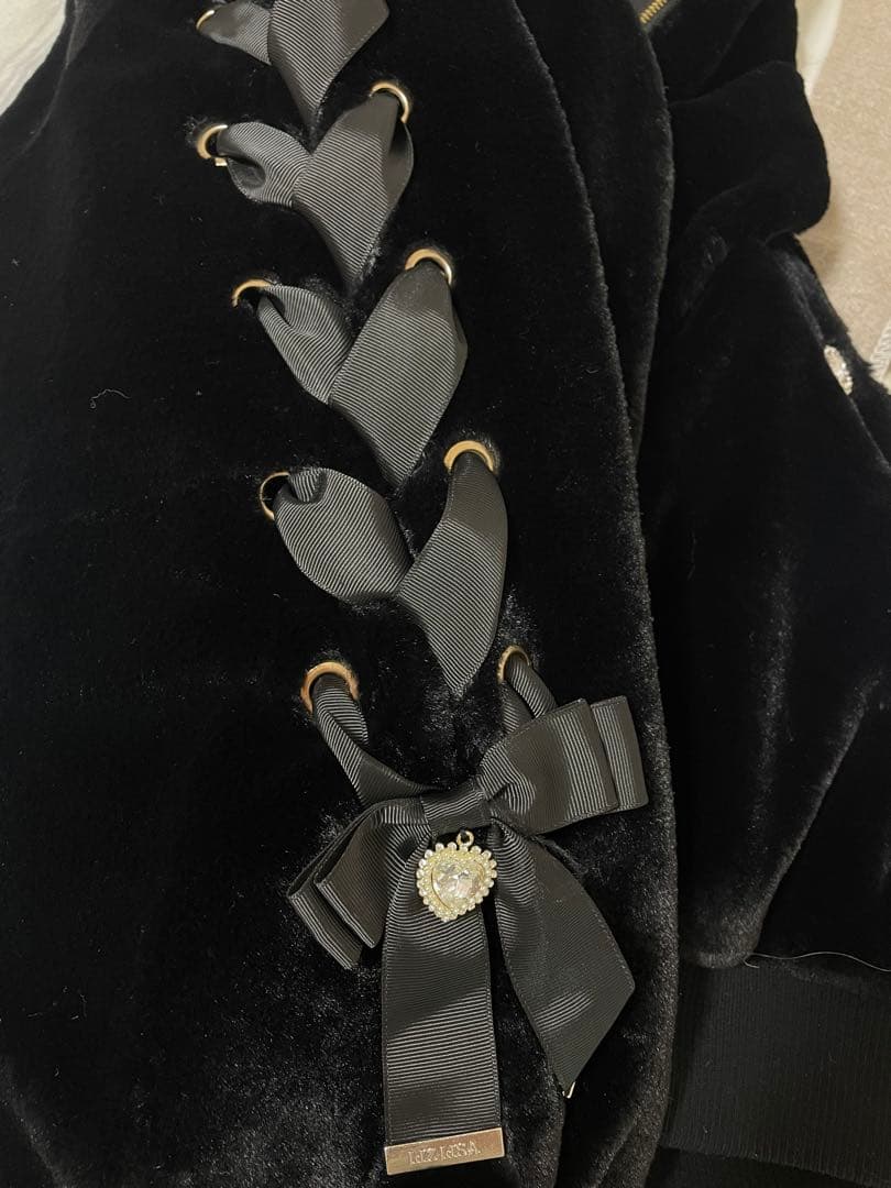 LIZLISA うさみみファーブルゾン 黒 リズリサ