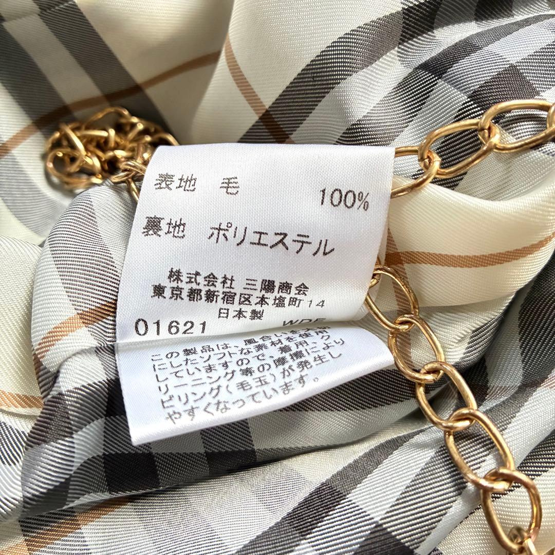 ◆美品◆バーバリーブルーレーベル◆ウールロングコート◆M◆グレー◆ノバチェック