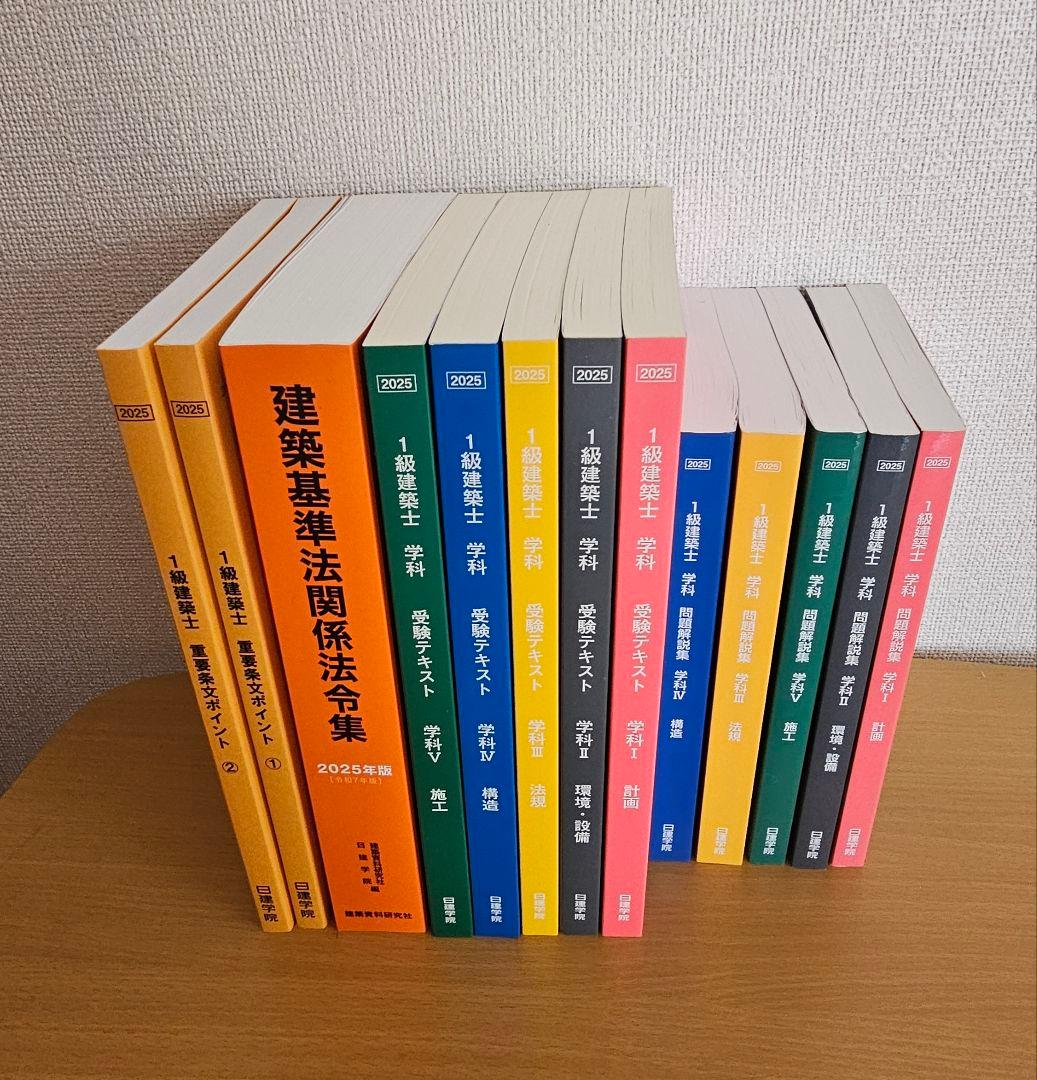 一級建築士 2025年度版 フルセット テキスト問題集 法令集